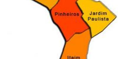 Kat jeyografik nan Pinheiros sub-prefecture