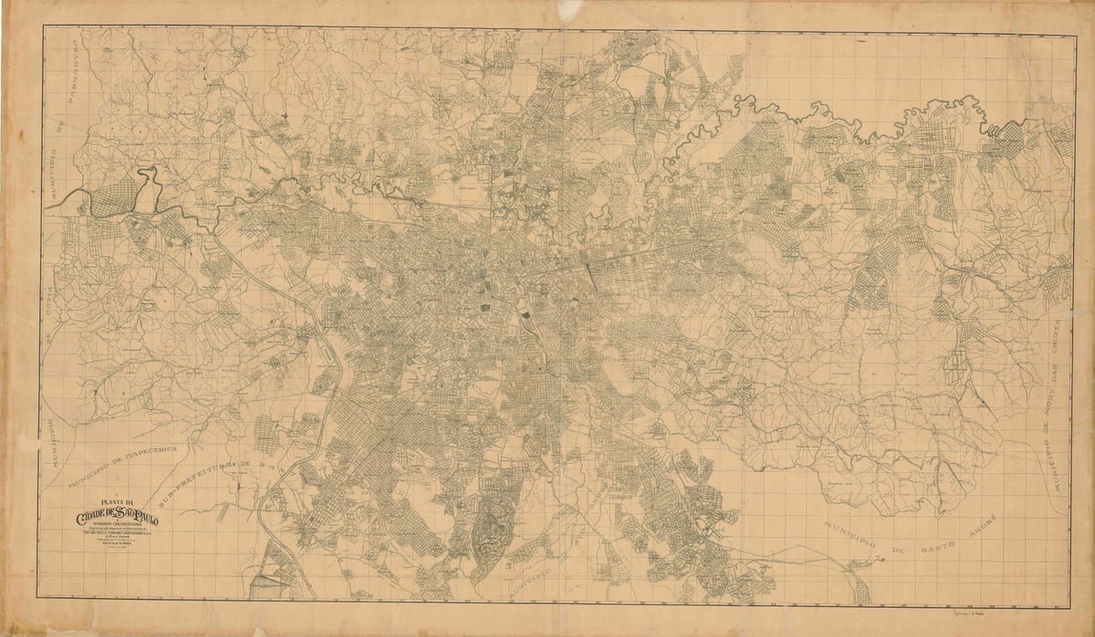 Kat jeyografik nan ansyen São Paulo - 1943