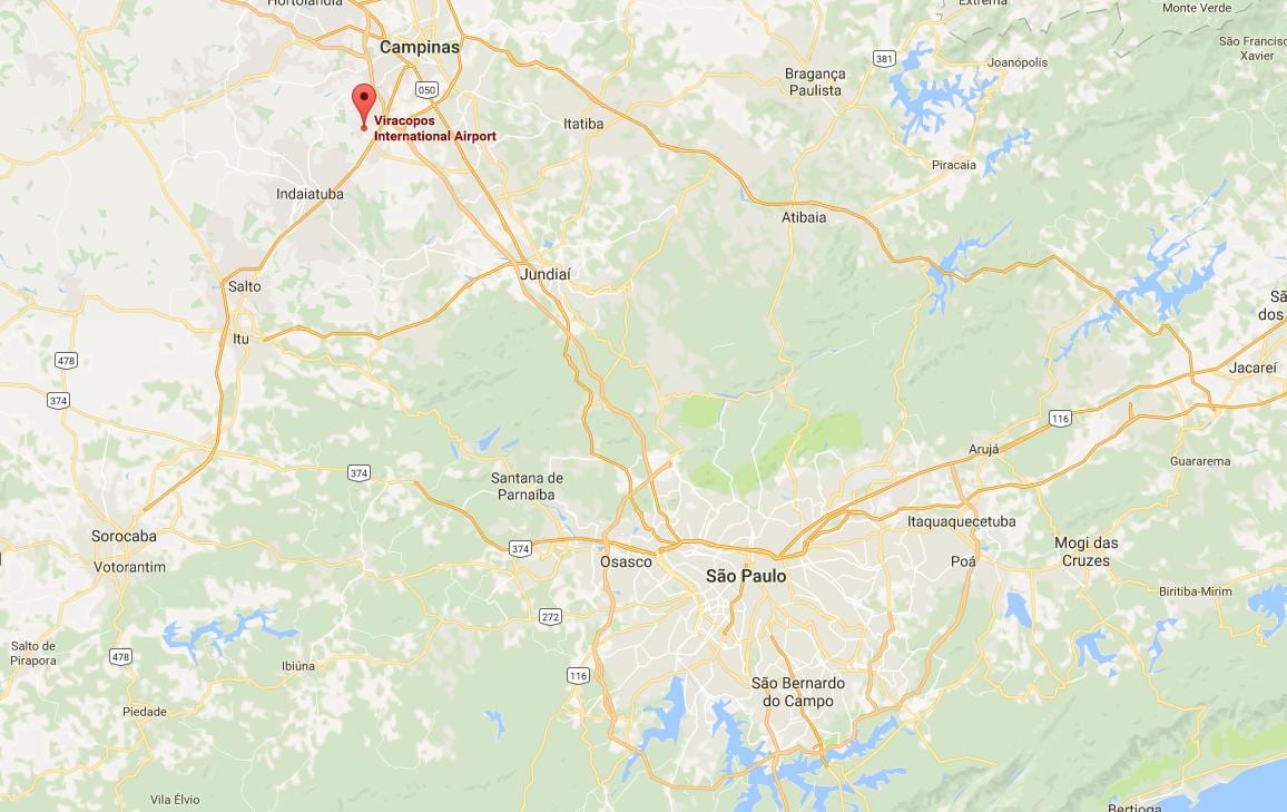 Kat jeyografik nan ayewopò entènasyonal Campinas