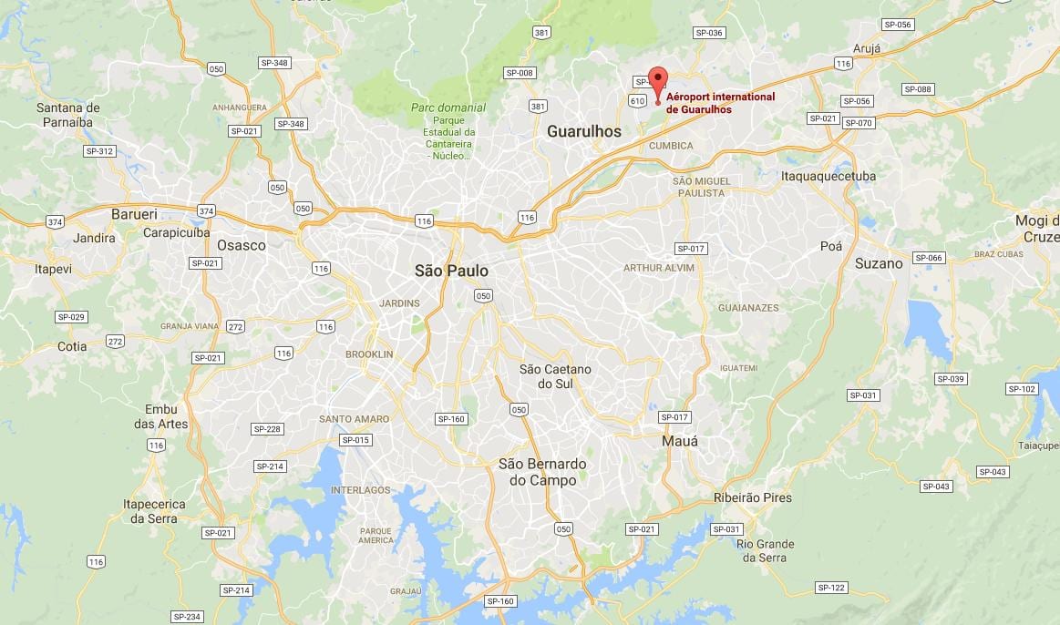 Kat jeyografik nan ayewopò entènasyonal Guarulhos