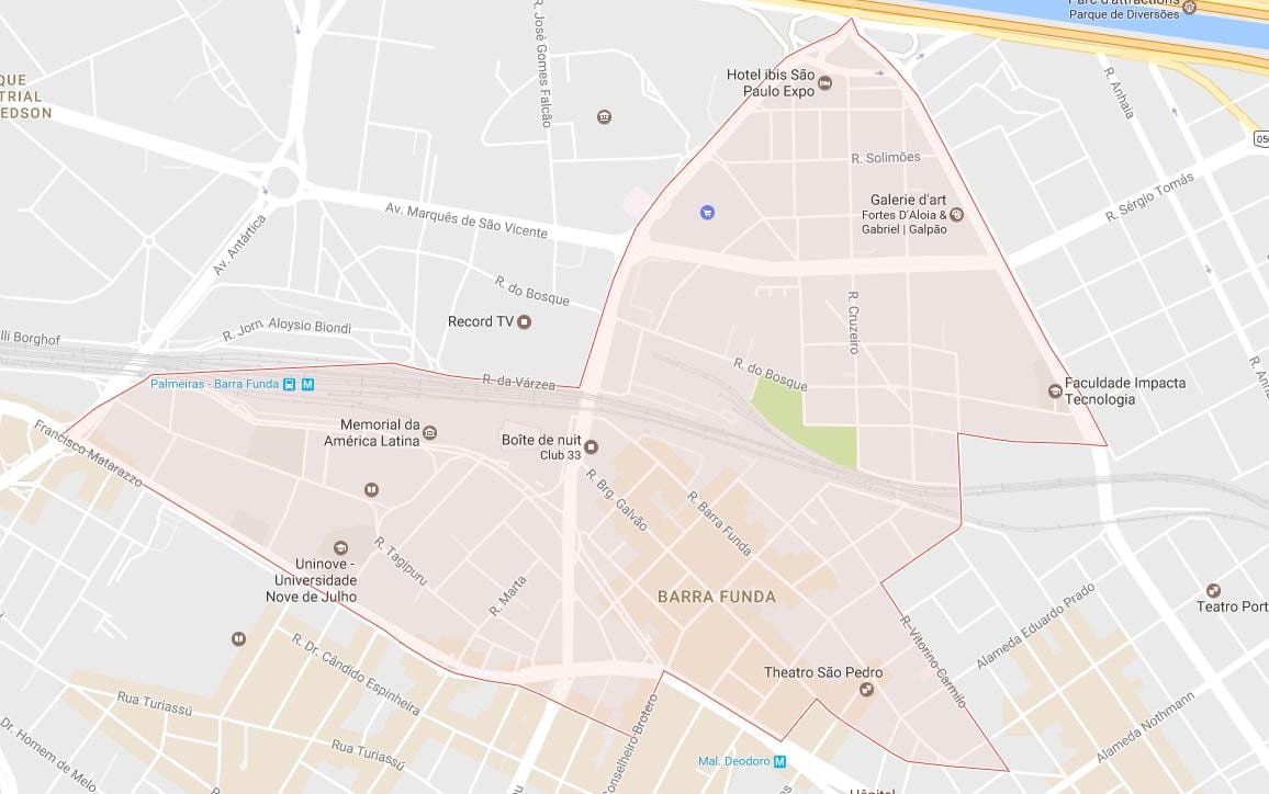 Kat jeyografik nan Bara Funda São Paulo
