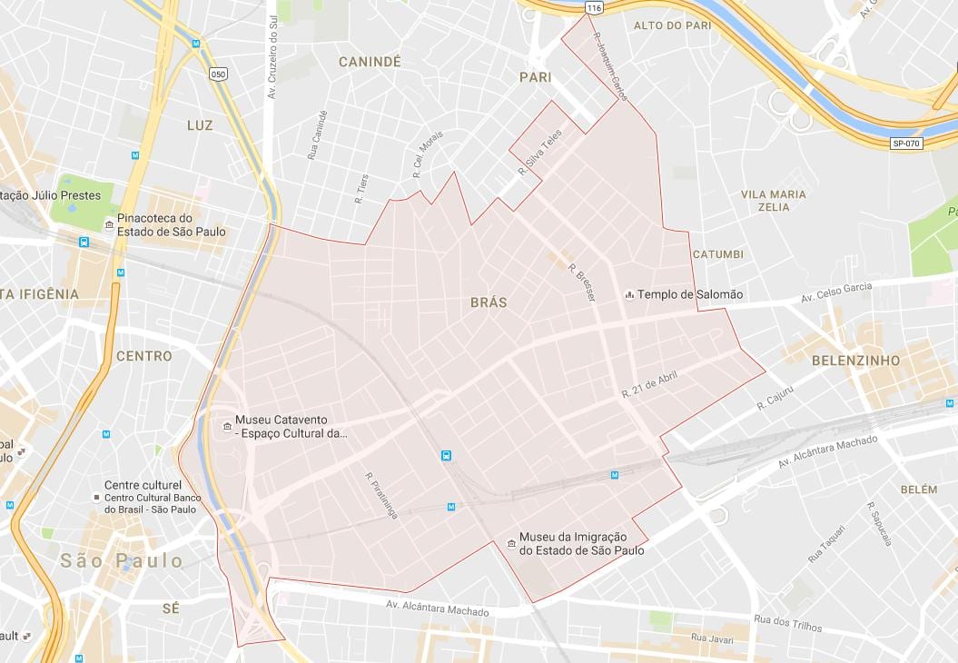 Kat jeyografik nan Brás São Paulo
