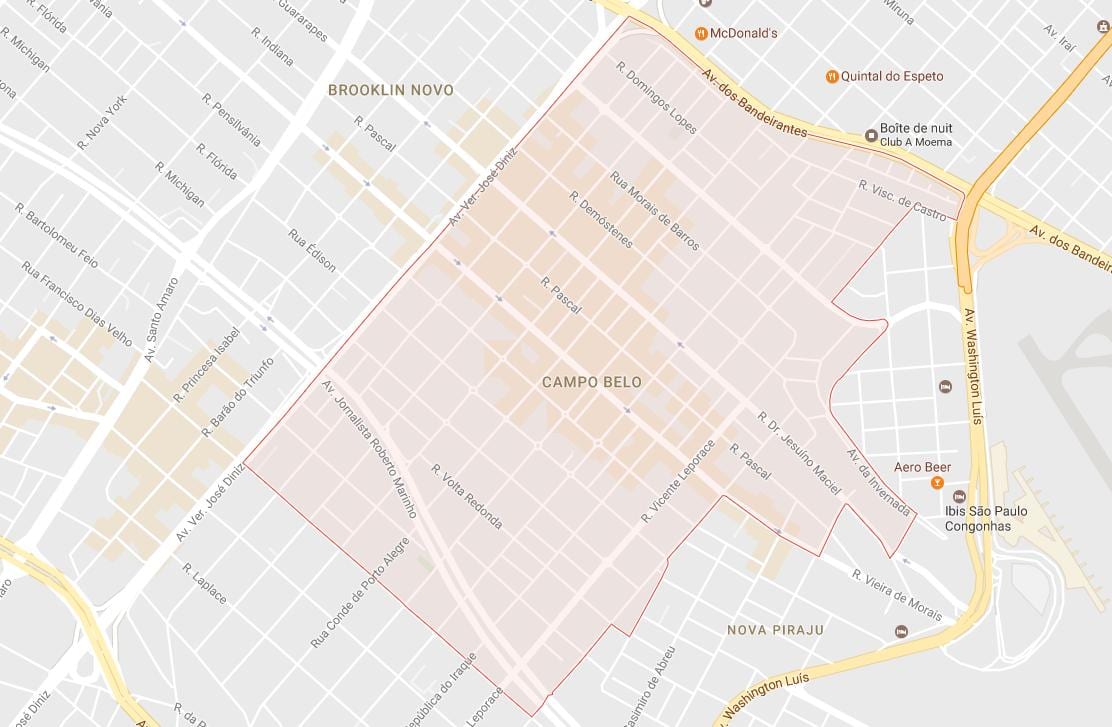 Kat jeyografik nan Campo Belo São Paulo
