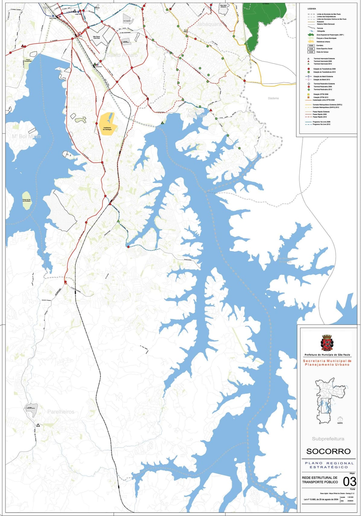 Kat jeyografik nan Capela fè Socorro São Paulo - Piblik transpòte