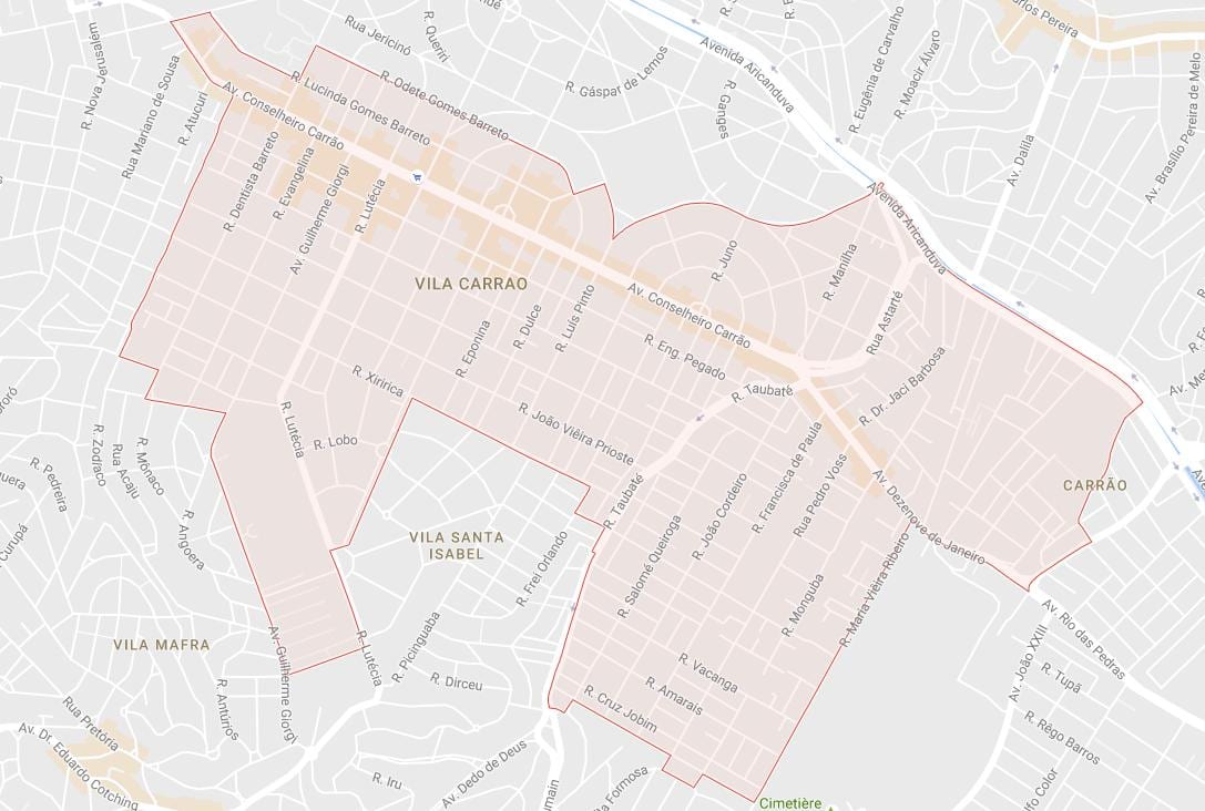 Kat jeyografik nan Carrão São Paulo