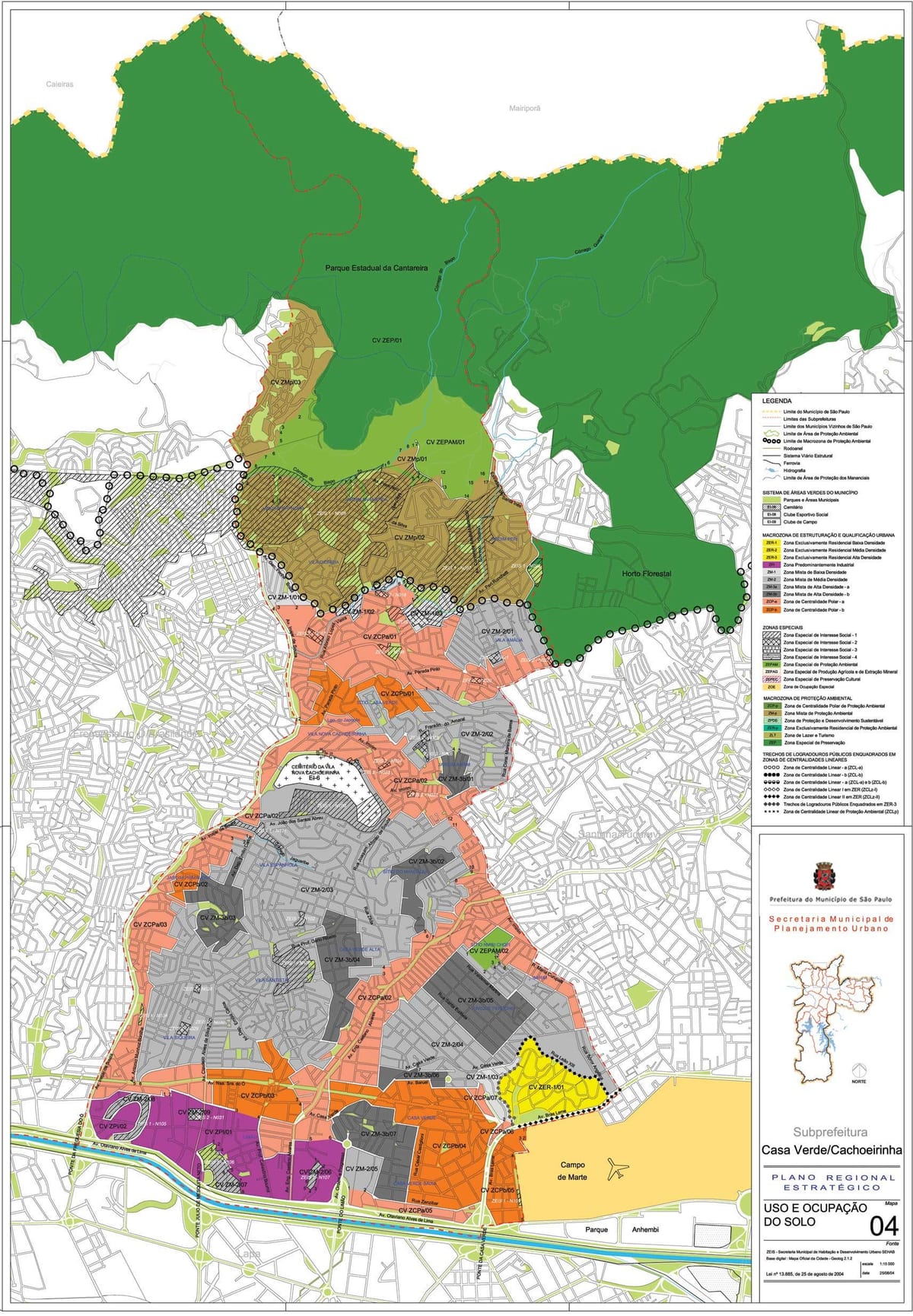 Kat jeyografik nan Casa Verde São Paulo - Okipasyon a tè la