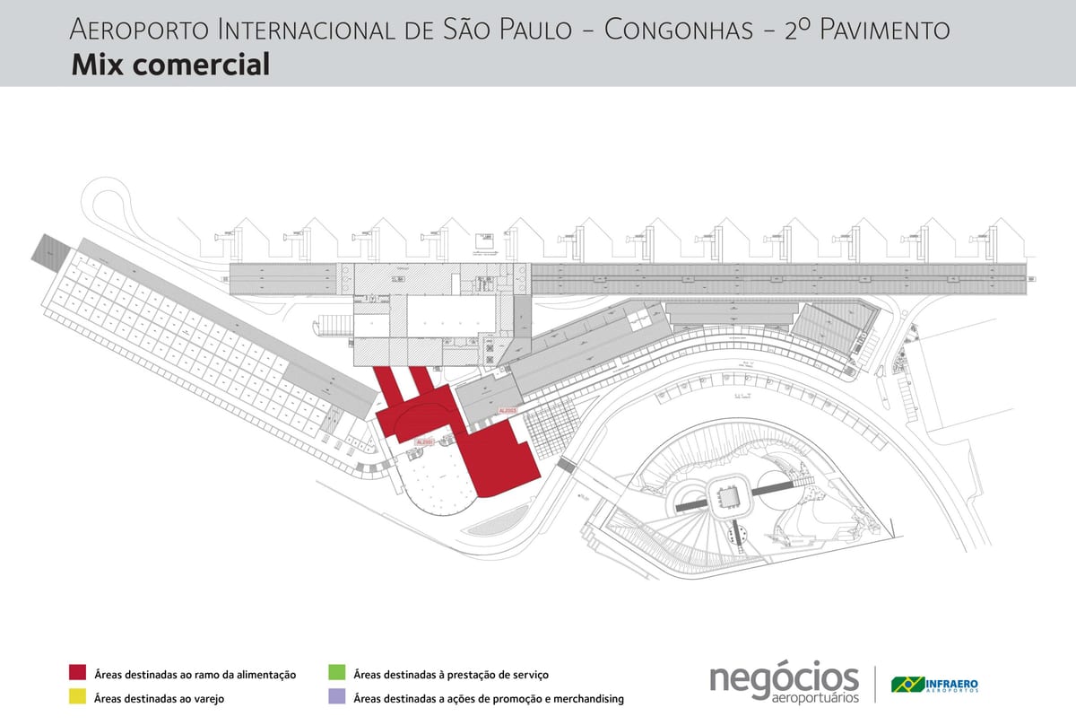 Kat jeyografik nan Congonhas ayewopò - 2 Etaj