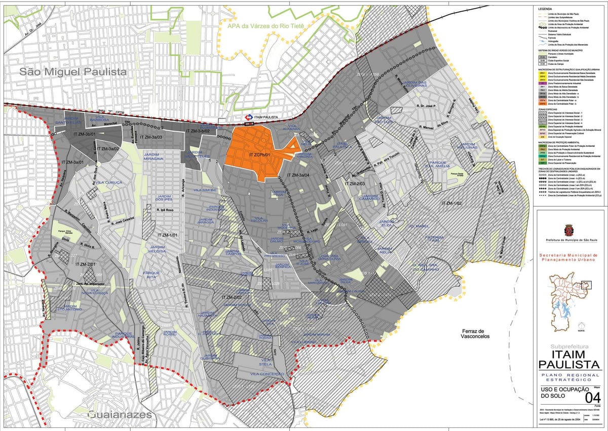 Kat jeyografik nan Itaim Paulista - Vila Curuçá São Paulo - Okipasyon a tè la