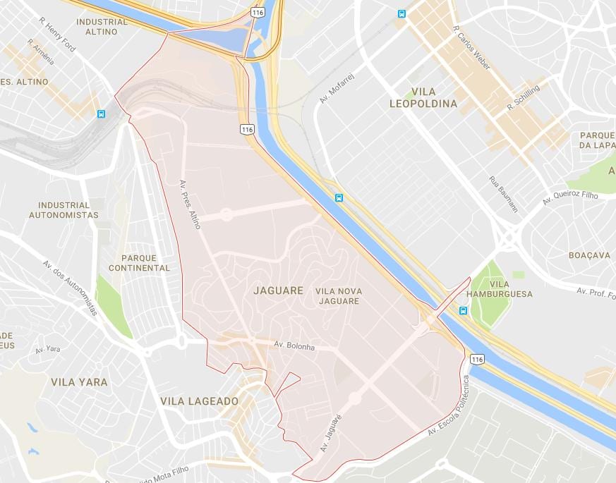 Kat jeyografik nan Jaguaré São Paulo