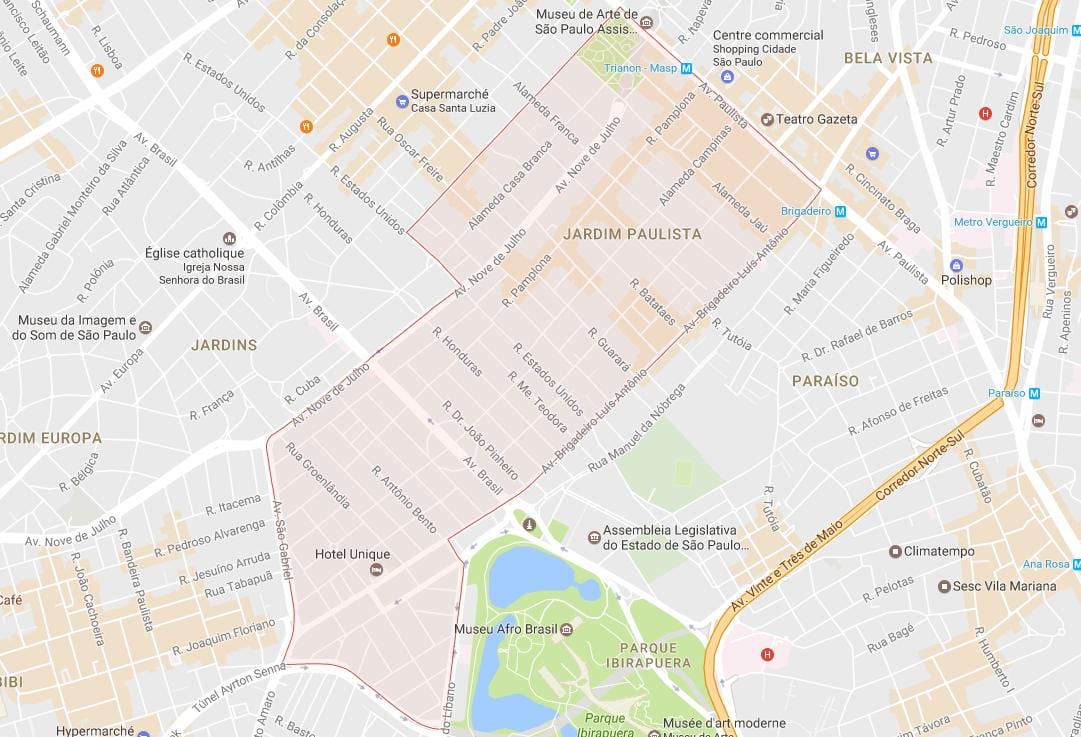 Kat jeyografik nan Jardim Paulista São Paulo