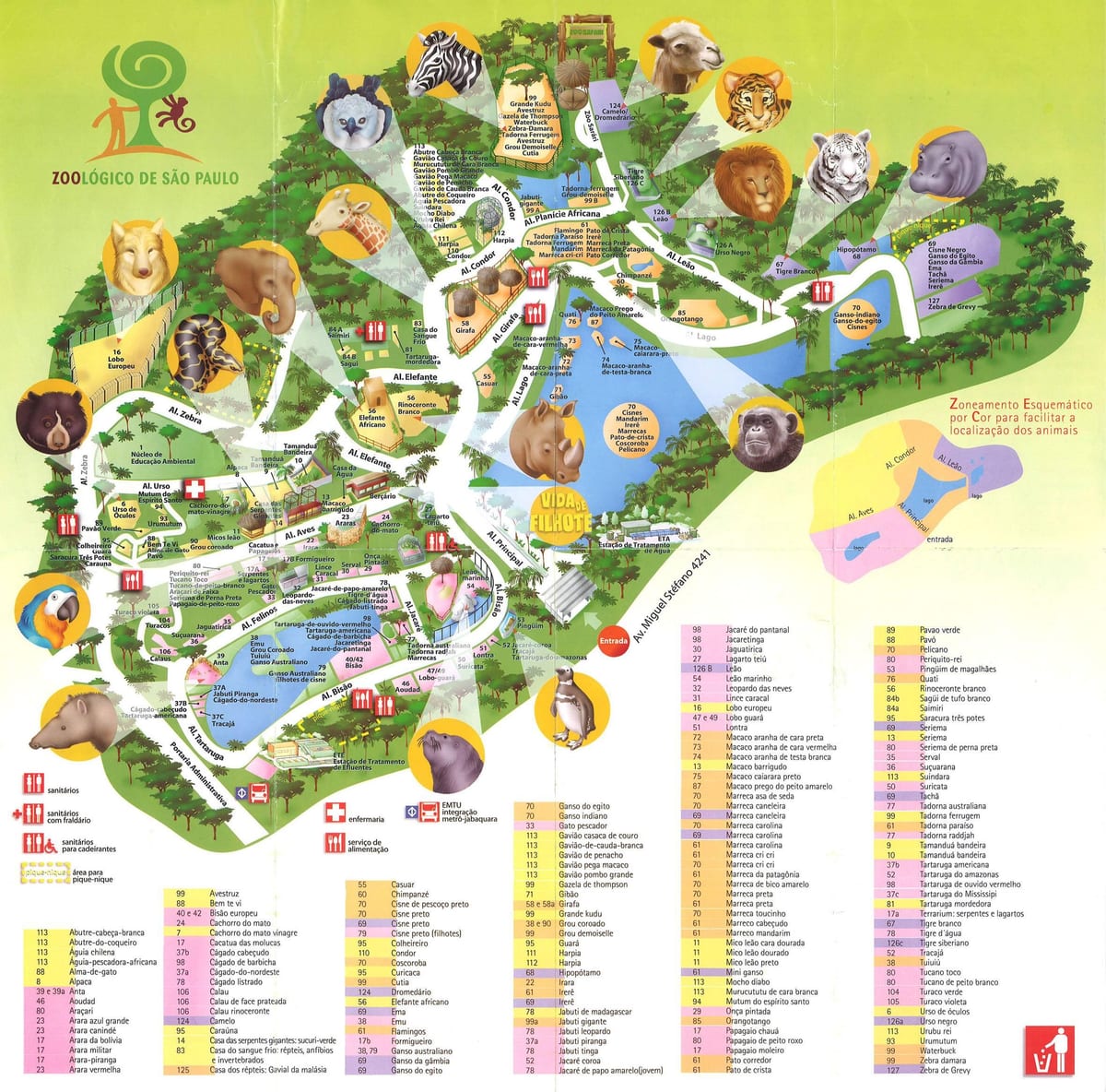 Kat jeyografik nan jardins pak la nan Sao Paulo