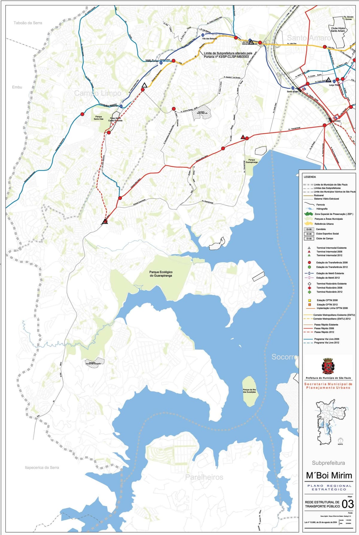 Kat jeyografik nan M'Boi Mirim São Paulo - Piblik transpòte
