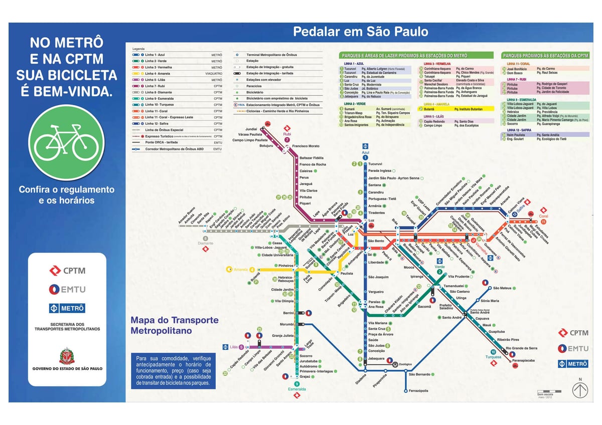 Kat jeyografik nan monte bisiklèt gid São Paulo