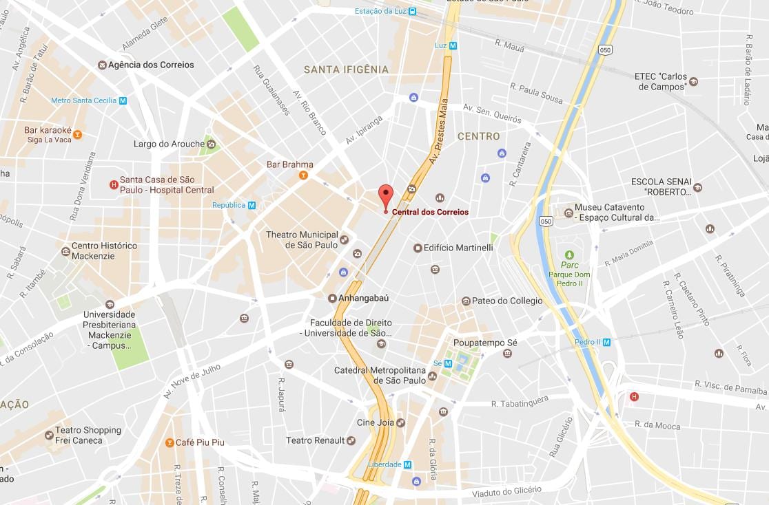 Kat jeyografik nan Palácio dos Correios São Paulo