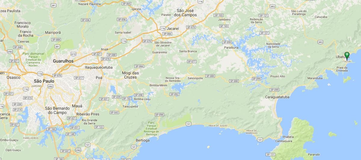 Kat jeyografik nan plaj Itaguá