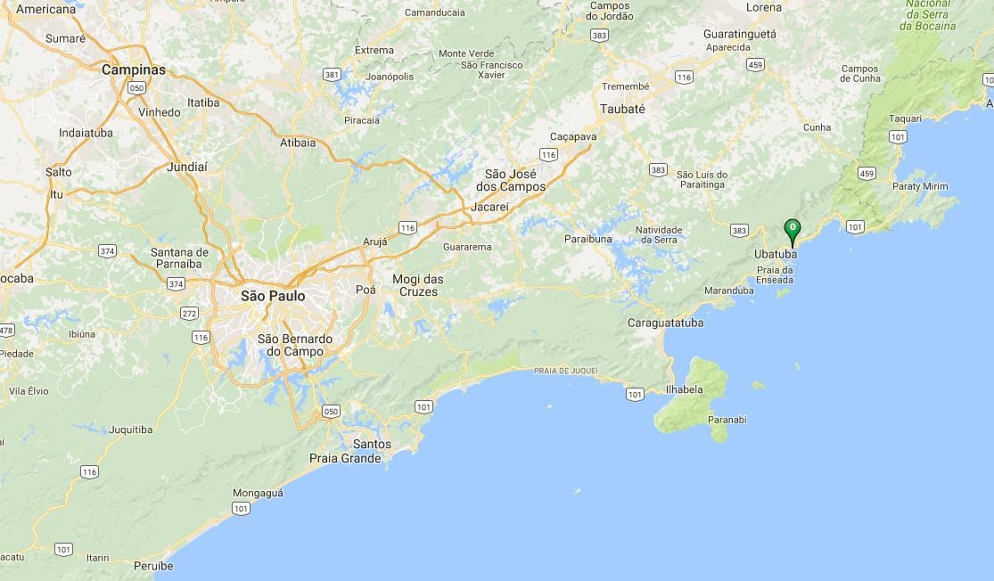 Kat jeyografik nan plaj Vermelha fè Norte