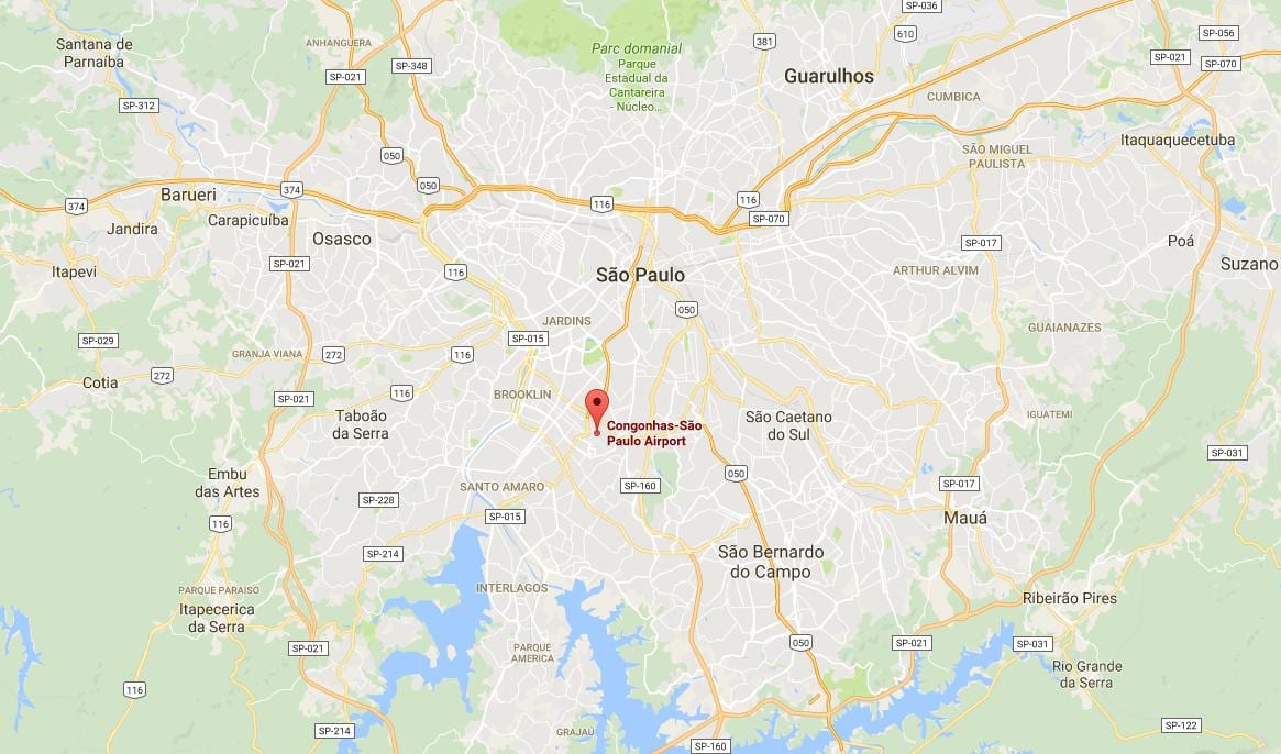 Kat jeyografik nan São Paulo Congonhas ayewopò