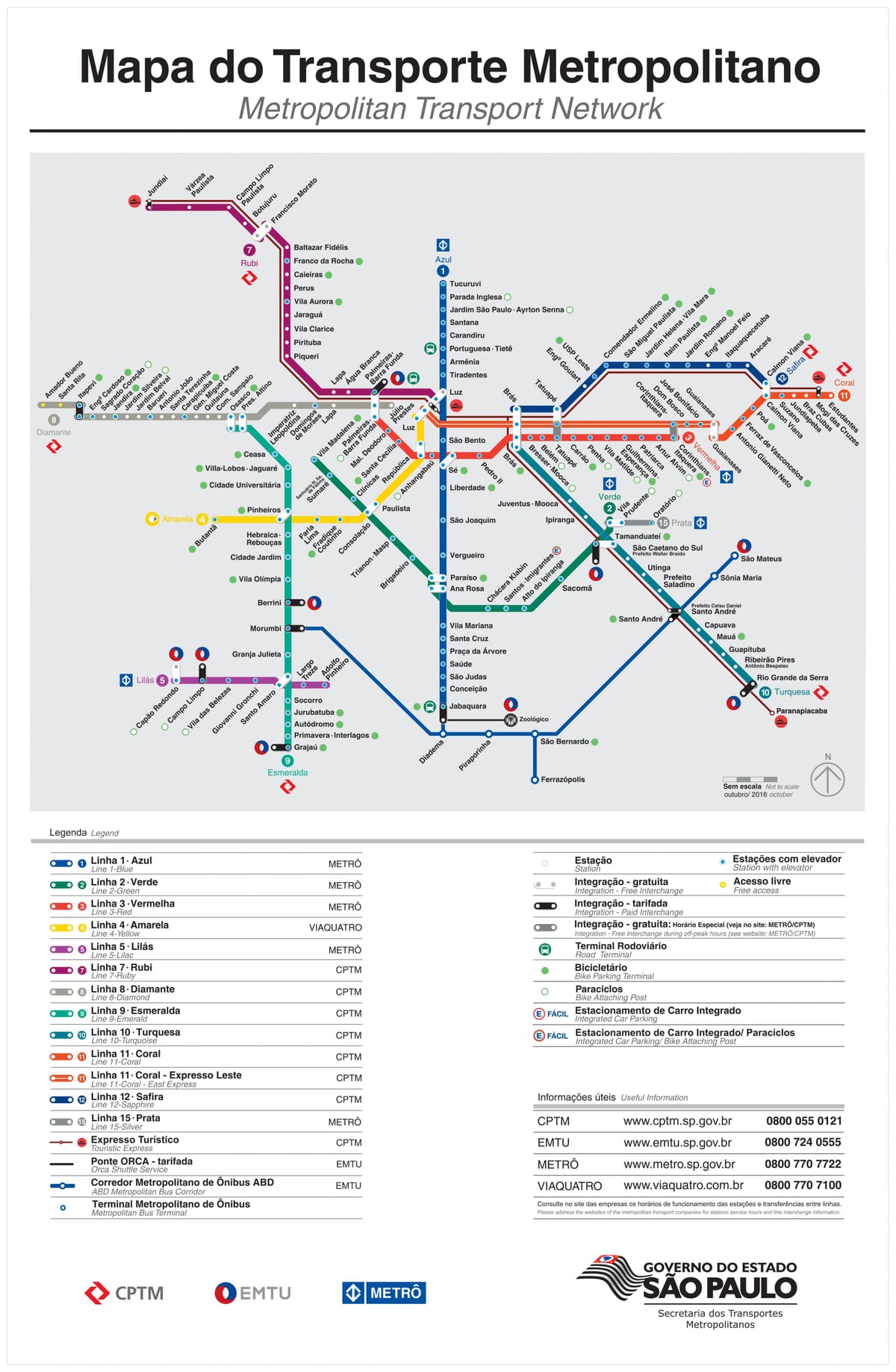 Kat jeyografik nan São Paulo EMTU