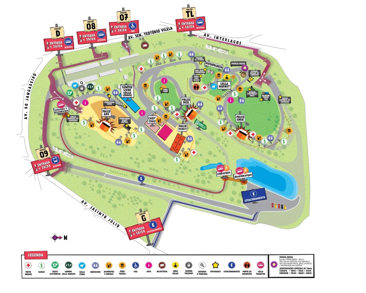 Kat jeyografik nan São Paulo lollapalooza