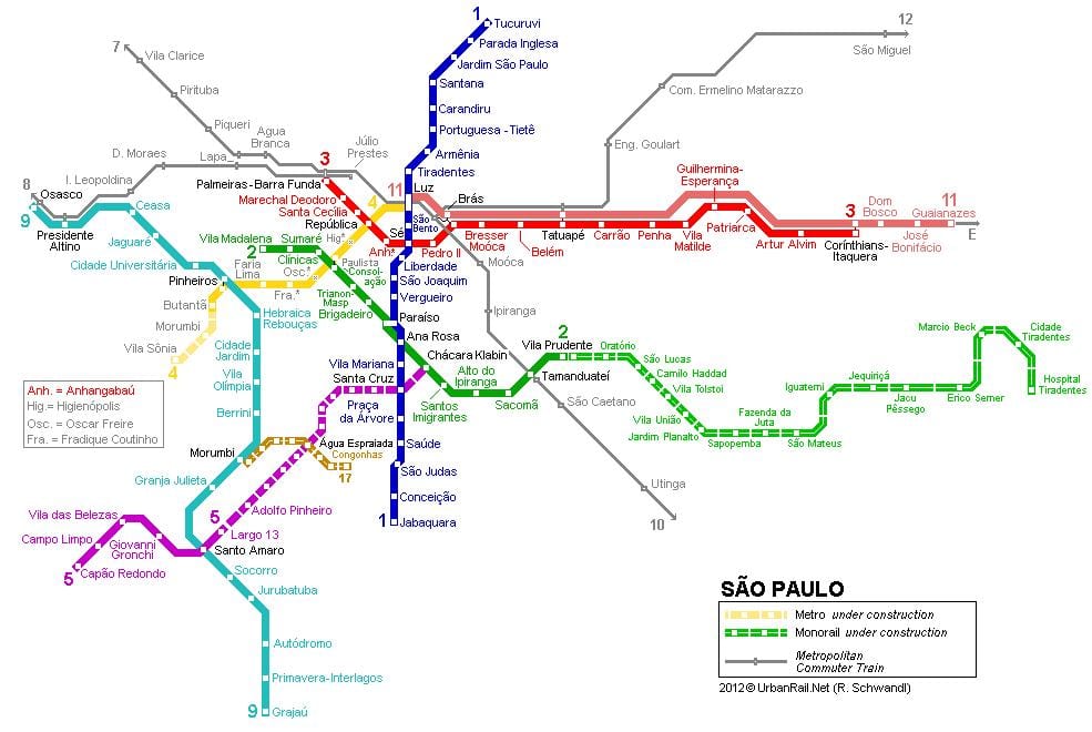 Kat jeyografik nan São Paulo monoray