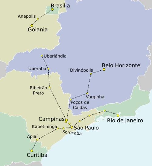 Kat jeyografik nan São Paulo TAV
