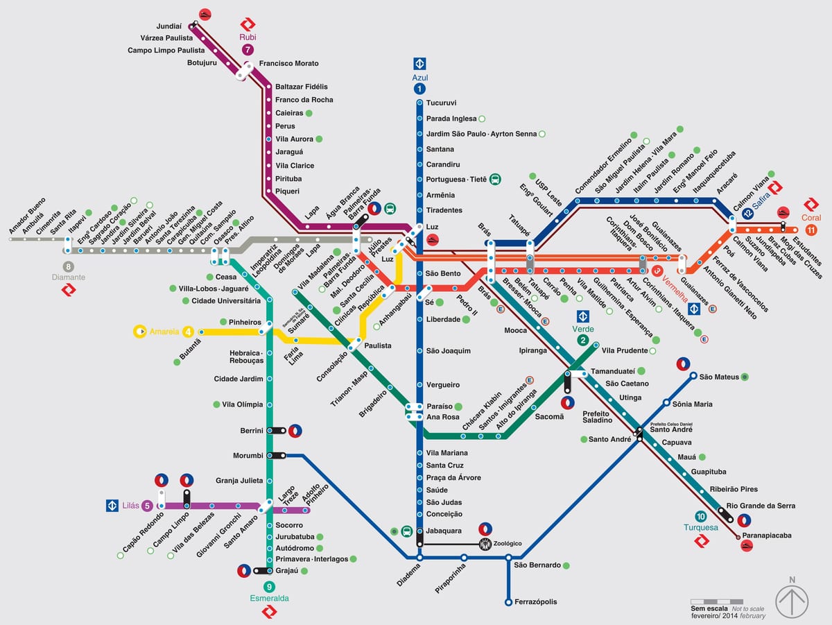 Kat jeyografik nan São Paulo transpòte