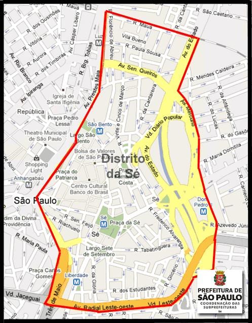 Kat jeyografik nan Sé São Paulo