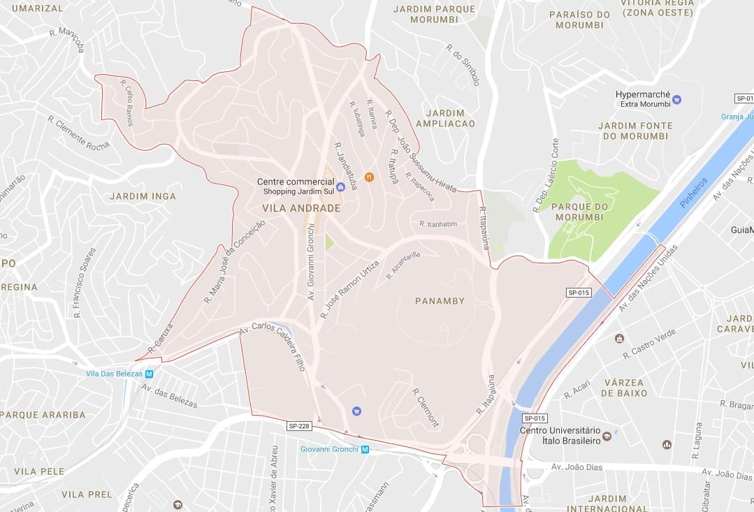 Kat jeyografik nan Vila Andrade São Paulo
