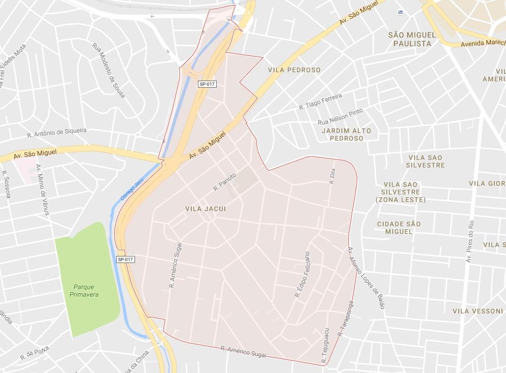 Kat jeyografik nan Vila Jacuí São Paulo