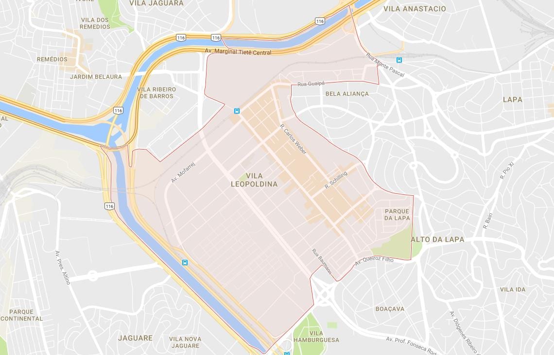 Kat jeyografik nan Vila Leopoldina São Paulo