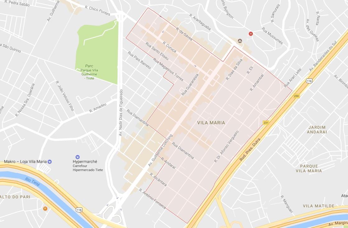 Kat jeyografik nan Vila Maria São Paulo