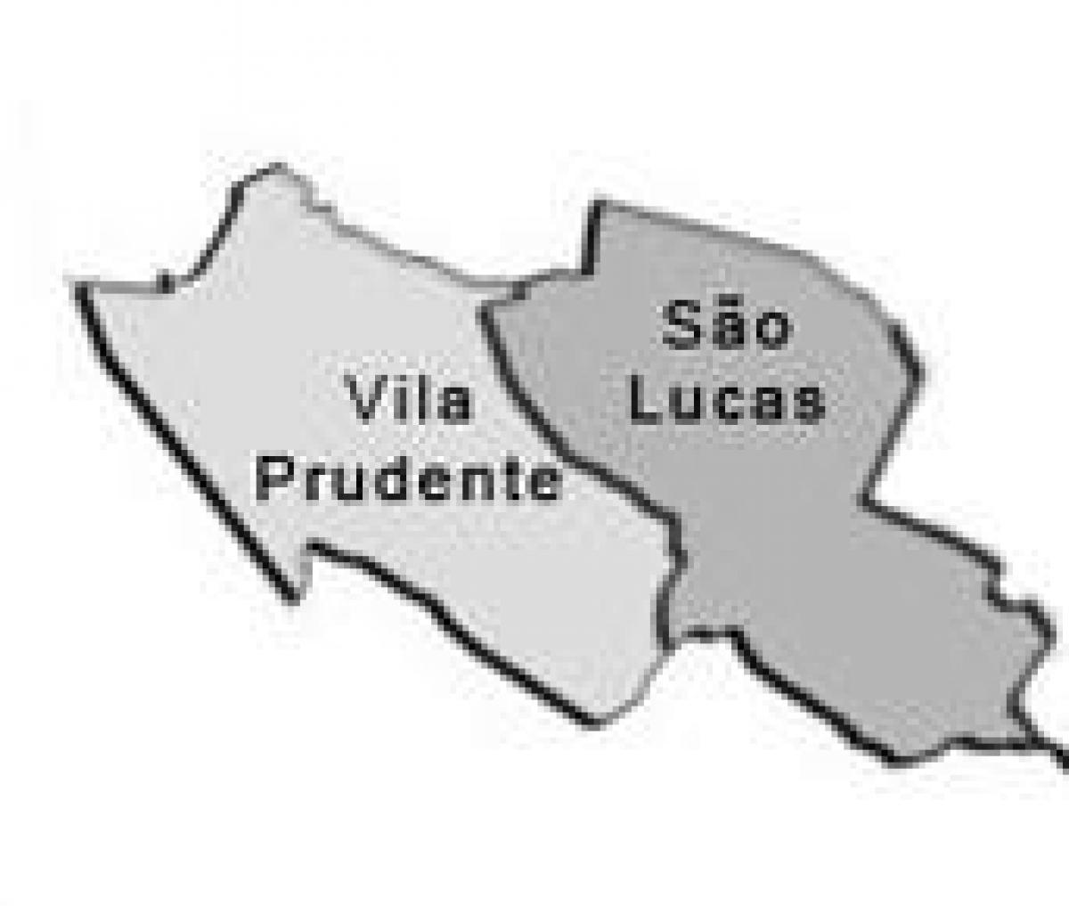 Kat jeyografik nan Vila Prudente sub-prefecture