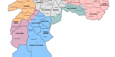 Kat jeyografik nan administratif nan zòn nan São Paulo