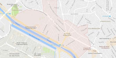 Kat jeyografik nan Alto de Pinheiros São Paulo