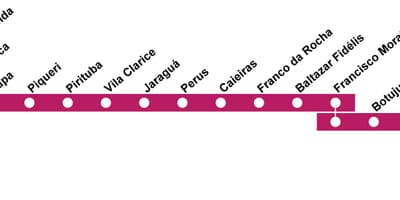 Kat jeyografik nan CPTM São Paulo - Liy 7 - Ruby