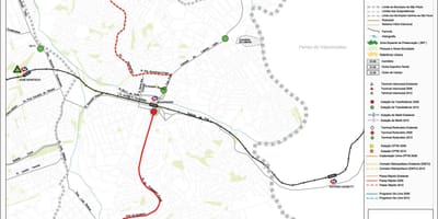 Kat jeyografik nan Guaianases São Paulo - Piblik transpòte