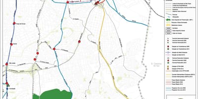 Kat jeyografik nan Ipiranga São Paulo - Piblik transpòte