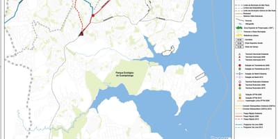 Kat jeyografik nan M'Boi Mirim São Paulo - Piblik transpòte