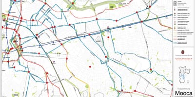 Kat jeyografik nan Mooca São Paulo - Piblik transpòte