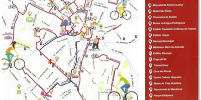 Kat jeyografik nan São Paulo bisiklèt chemen