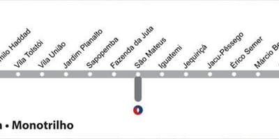 Kat jeyografik nan São Paulo monoray Liy - 15 - Ajan