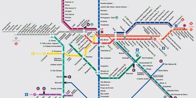 Kat jeyografik nan São Paulo transpòte