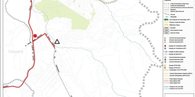 Kat jeyografik nan Sidad Tiradentes São Paulo - Piblik transpòte