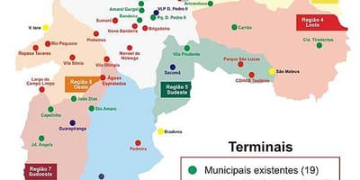 Kat nan tèminal otobis la nan Sao Paulo