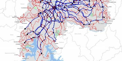 Kat nan tèminal otobis nan Eta a nan Sao Paulo