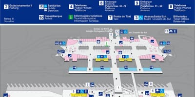 Kat nan tèminal otobis Tietê - etaj anwo