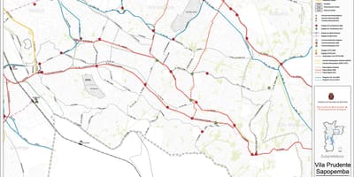 Kat jeyografik nan Vila Prudente São Paulo - Piblik transpòte